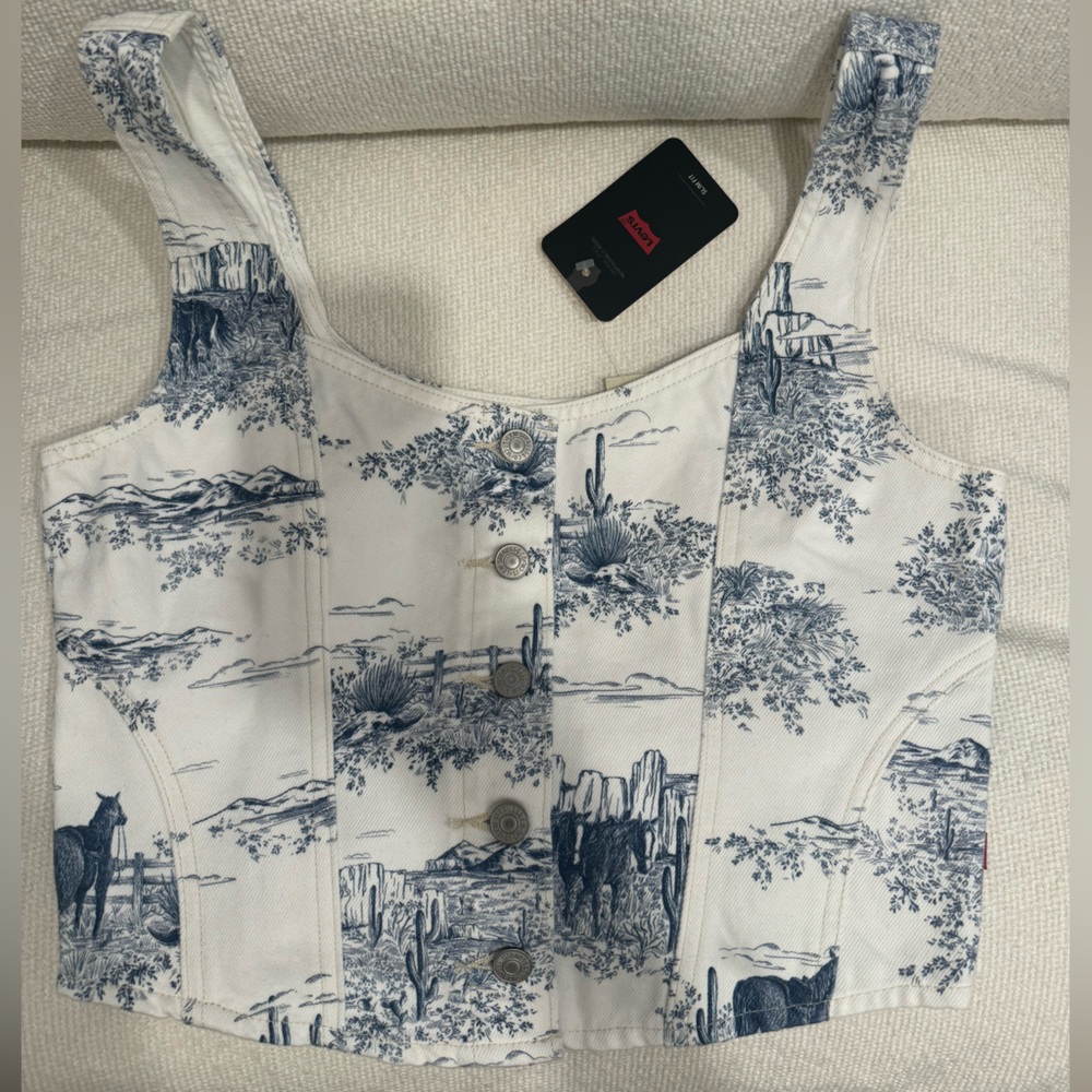 Levi’s ALANI WESTERN DENIM CORSET TOP
